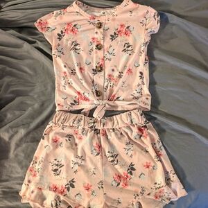 One Step Ahead Pink Floral Two-Piece Set